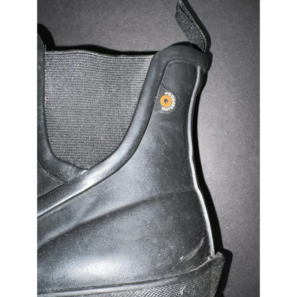 BOGS Amelia Rain Boots Ankle Womens Size 8 Black Slip On Waterproof 78900-001